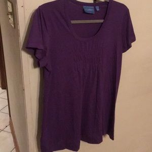 Women’s top purple short sleeves baby doll size L